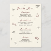 Eigenzinnige Hand getrokken Maroon Menu (Voorkant)