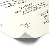 Eigenzinnige Hand getrokken Maroon Menu Poster (Hoek)