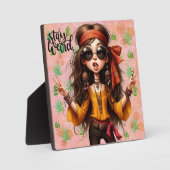 Eigenzinnige Hippie Chic Weird Tafelblad Plaque w Fotoplaat (Voorkant)