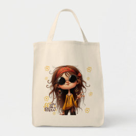Eigenzinnige Hippie Lady Flow Canvas tas