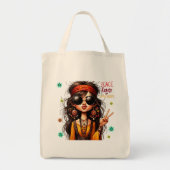 Eigenzinnige Hippie Lady Peace Canvas tas (Voorkant)