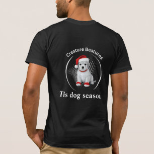 eigenzinnige hond in vermomming van Kerstmis Gra T-shirt