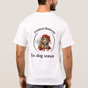 eigenzinnige hond in vermomming van Kerstmis Gra T-shirt