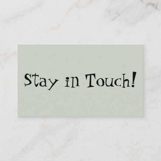 Eigenzinnige "Ik ben verhuisd" Sage hand-out Kaart Visitekaartje (Achterkant)