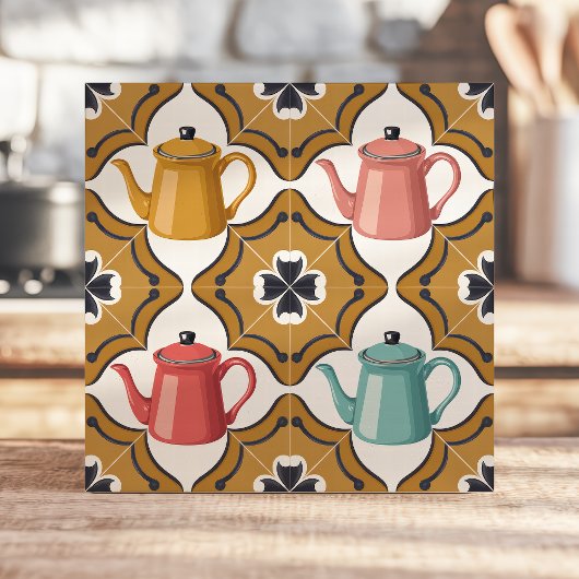 Eigenzinnige jaren 1950 Kitsch Design met Speelse Tegeltje