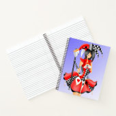 Eigenzinnige Jester en Poppenkoning blauw rood Notitieboek (Binnen)