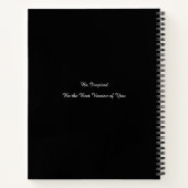 Eigenzinnige Jester en Poppenkoning grijs monochro Notitieboek (Achterkant)