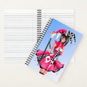 Eigenzinnige Jester en Poppenkoning Roze Blauw Notitieboek (Binnen)