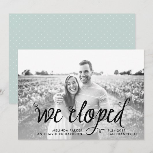 eigenzinnige kalligrafie | We hebben de fotoaankon Aankondiging (Voorkant / Achterkant)