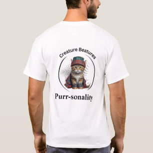 Eigenzinnige kat in het Schotse Tartan Grappig s T-shirt
