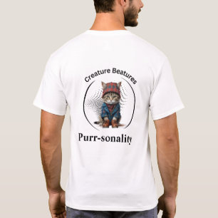 Eigenzinnige kat in het Schotse Tartan Grappig s T-shirt