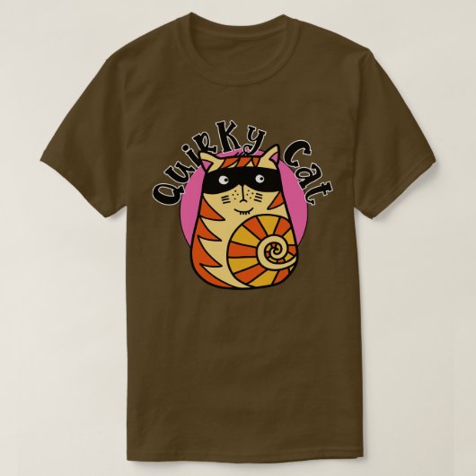 Eigenzinnige kat Sinaasappel gestreept kat T-shirt (Design voorkant)