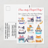 Eigenzinnige kat Whimsical kattenkunst voor katten Briefkaart (Voorkant / Achterkant)
