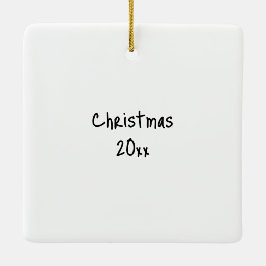 Eigenzinnige kerst engel moderne kunst stijl keramisch ornament (Achterkant)