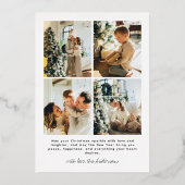 Eigenzinnige Kerstmis 5 Foto Hand getrokken Doodle Folie Feestdagenkaart (Achterkant)