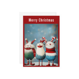 Eigenzinnige kerstwezens feestdagenkaart