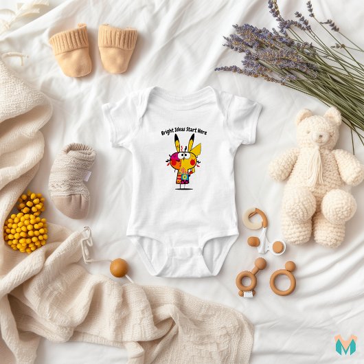 Eigenzinnige kleurrijke elektrische karakter ontwe romper