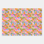 Eigenzinnige kleurrijke esthetische lente Pasen Th Inpakpapier Vel (Voorkant 2)