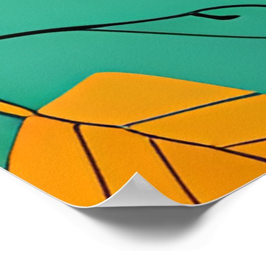 Eigenzinnige Kleurrijke Folk Art Abstracte Uil Poster (Hoek)