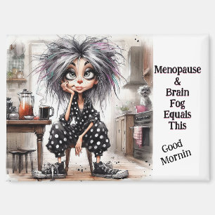 Eigenzinnige koffie dame menopauze magneet