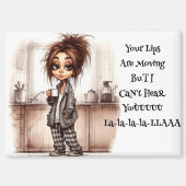 Eigenzinnige koffiedame kan je magneet niet horen (Voorkant)