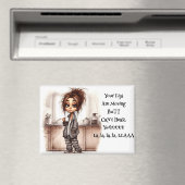 Eigenzinnige koffiedame kan je magneet niet horen (Insitu (Vaatwasser))