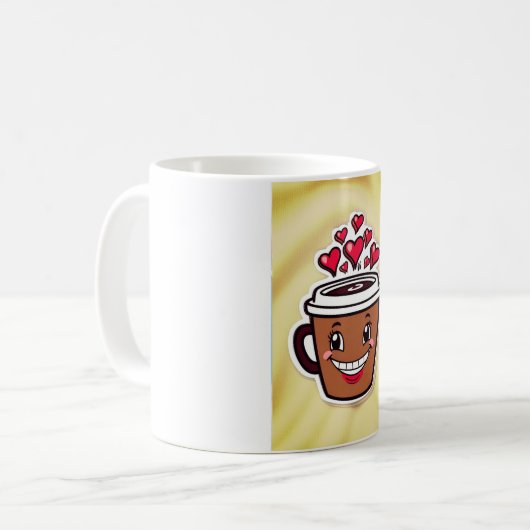 eigenzinnige koffiekop koffiemok (Voorkant links)