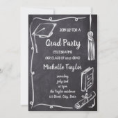 Eigenzinnige Krijtbord Unieke Hand getrokken Afstu Kaart (Voorkant)