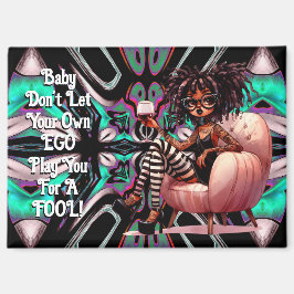 Eigenzinnige Lady Tattoos & Wine EGO Magnet