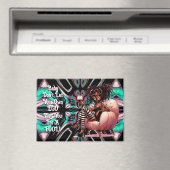 Eigenzinnige Lady Tattoos & Wine EGO Magnet (Insitu (Vaatwasser))