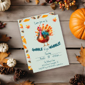 Eigenzinnige lichtgroene Waterverf Turkije Thanksg Kaart