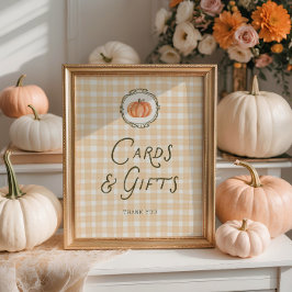 Eigenzinnige Little Pumpkin Baby shower Kaarten Ca Poster