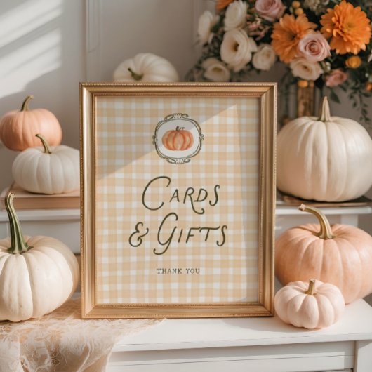 Eigenzinnige Little Pumpkin Baby shower Kaarten Ca Poster