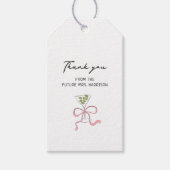 Eigenzinnige Martini Boog Handgetekende Bruidsdouc Cadeaulabel (Voorkant)