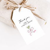 Eigenzinnige Martini Boog Handgetekende Bruidsdouc Cadeaulabel