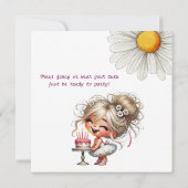 Eigenzinnige meisje ballerina verjaardagsuitnodigi (Achterkant)