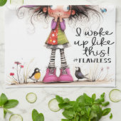 Eigenzinnige Meisje Flawless Keuken Handdoeken (Gevouwen)