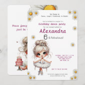 Eigenzinnige meisje verjaardag uitnodiging (Voorkant / Achterkant)