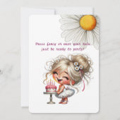 Eigenzinnige meisje verjaardag uitnodiging (Achterkant)