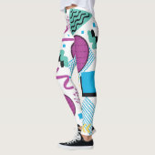 Eigenzinnige Memphis Pastel Design Leggings (Links)