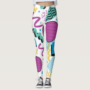 Eigenzinnige Memphis Pastel Design Leggings