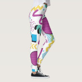 Eigenzinnige Memphis Pastel Design Leggings (Rechts)