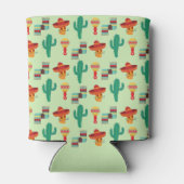 Eigenzinnige Mexicaanse Cactus en Sombrero Patroon Blikjeskoeler (Achterkant)