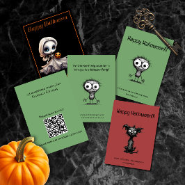 Eigenzinnige Monster Happy Halloween Kaart