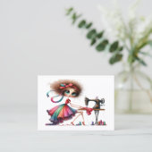 Eigenzinnige naaikleermaker visitekaartje (Staand voorkant)