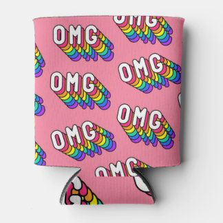 Eigenzinnige OMG Roze Comic Wallpaper Blikjeskoeler
