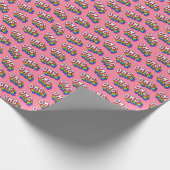 Eigenzinnige OMG Roze Comic Wallpaper Cadeaupapier (Hoek)
