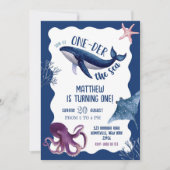 Eigenzinnige Oneder Het Zee Eerste Verjaardag Kaart (Voorkant)