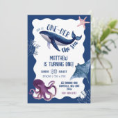 Eigenzinnige Oneder Het Zee Eerste Verjaardag Kaart (Staand voorkant)