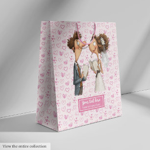 Eigenzinnige Passen getrouwd Gift Bag Funny Waterv Medium Cadeauzakje